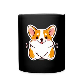 Cutest Corgi Hundeliebhaber Puppy - Tasse einfarbig - Schwarz - Vorne