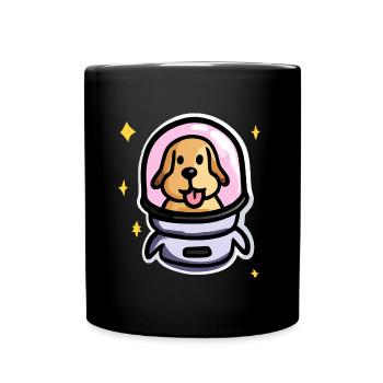 Labrador Rocket chien amoureux chiot - Mug uni - noir - Devant