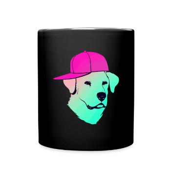 Cyber-Labrador Dog Retriever - Mug uni - noir - Devant