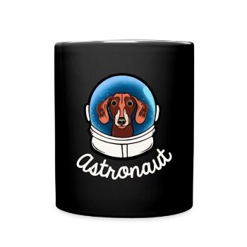 Dachshund Astronaut Dog Gift Viennese - Full Colour Mug - black - Front