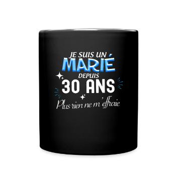 Marié Cadeau Homme Mariage Depuis 30 ans - Mug uni - noir - Devant