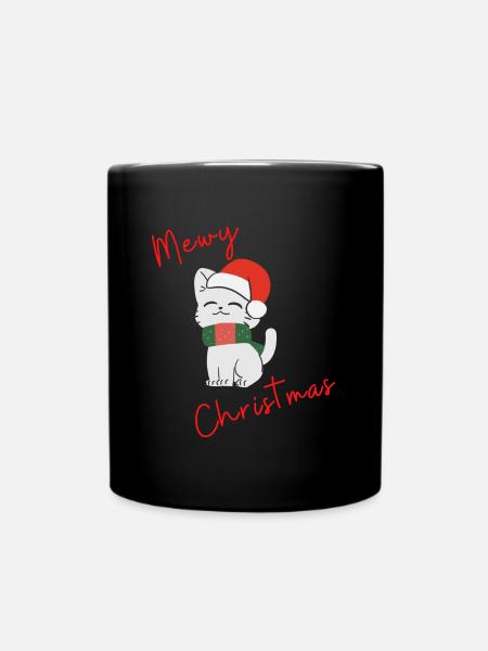 Mewy Noël - Mug uni - noir