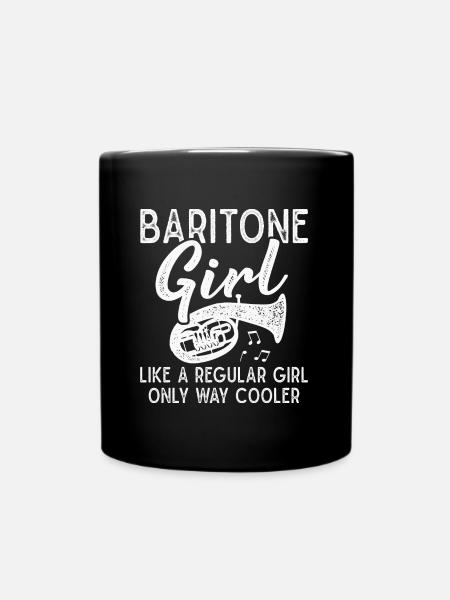 Bariton Horn Mädchen Orchester Musiker - Tasse einfarbig - Schwarz