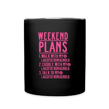 Lagotto Romagnolo Dog Mom Mama Mistress Pink - Full Colour Mug - black - Front