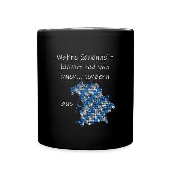 Bayern lustiger Spruch - Tasse einfarbig - Schwarz - Vorne