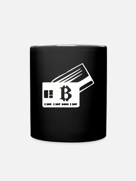 Bitcoin-Karte - Tasse einfarbig - Schwarz