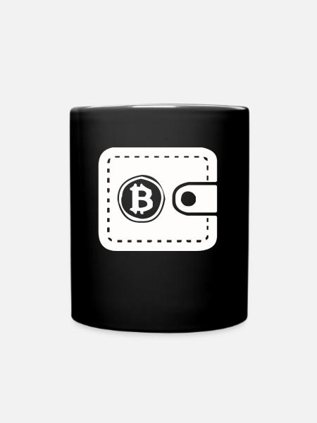 Bitcoin Wallet - Tasse einfarbig - Schwarz