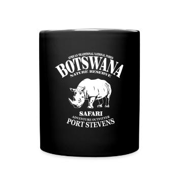 Botswana - Nashorn - Tasse einfarbig - Schwarz - Vorne