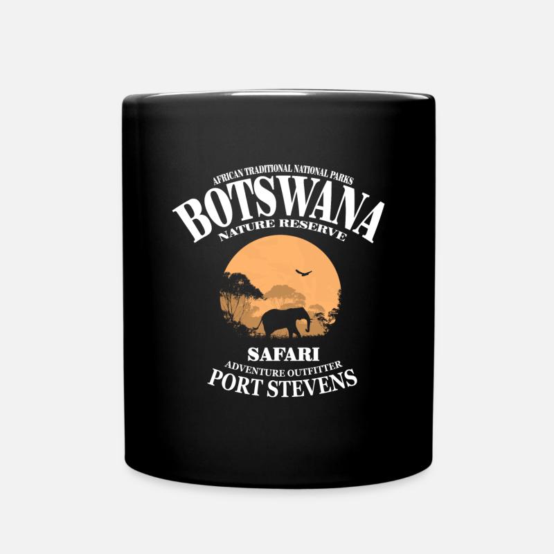 Botswana - Eléphant - Mug uni - noir