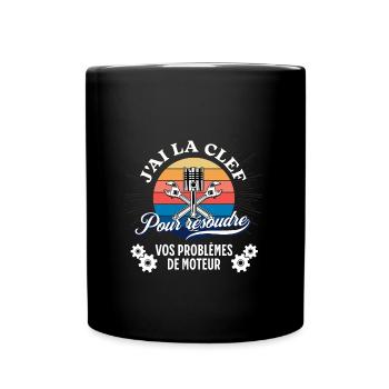 T-shirt homme mécanicien automobile humour cadeau - Mug uni - noir - Devant