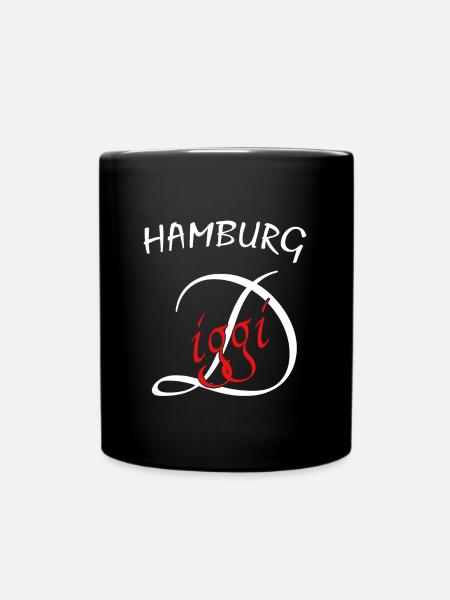 Hamburg - Tasse einfarbig - Schwarz