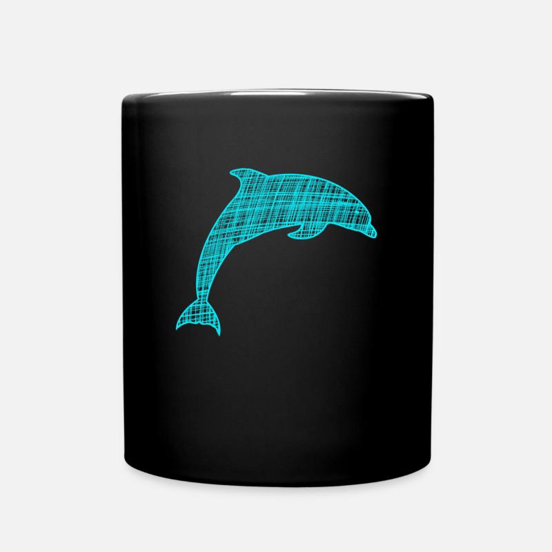 Delfin - Tasse einfarbig - Schwarz