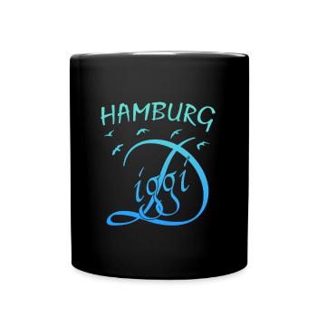 Hamburg - Tasse einfarbig - Schwarz - Vorne