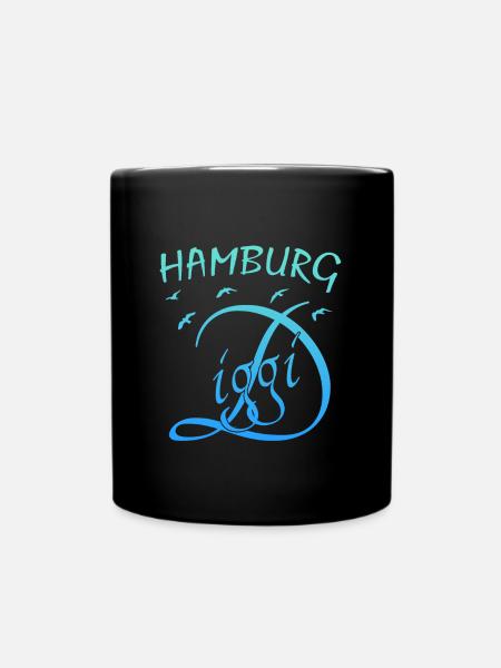 Hamburg - Tasse einfarbig - Schwarz