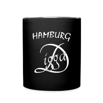 Hamburg Digga, hamburg dicker - Tasse einfarbig - Schwarz - Vorne