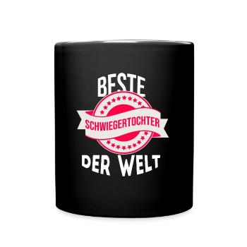 Beste Schwiegertochter der Welt - Tasse einfarbig - Schwarz - Vorne