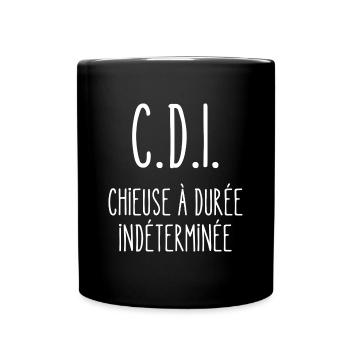 chieuse à durée indéterminée - Mug uni - noir - Devant