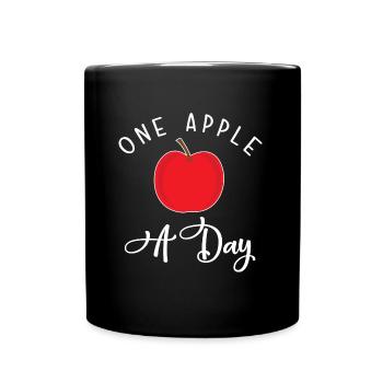 One Apple a day - Full Colour Mug - black - Front