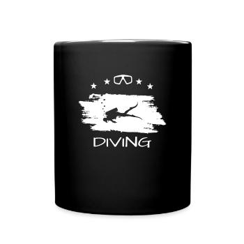 DIVING - Tasse einfarbig - Schwarz - Vorne