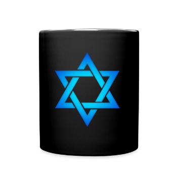 Israel Star Star of David Hexagram Judaism Symbol - Full Colour Mug - black - Front