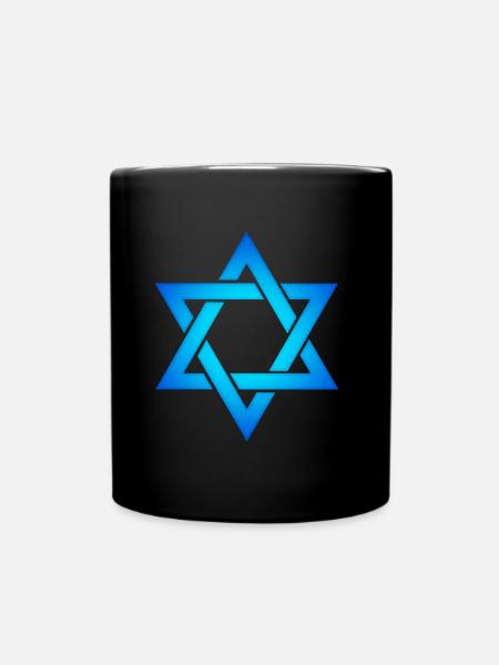 Israël étoile étoile de David hexagramme judaïsme symbole - Mug uni - noir
