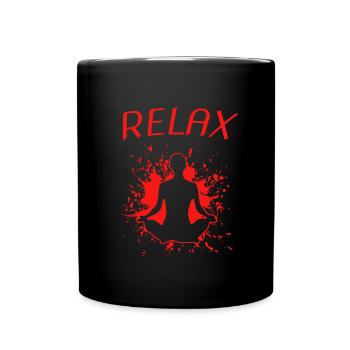 RELAX - Tasse einfarbig - Schwarz - Vorne