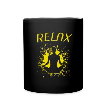 relax - Tasse einfarbig - Schwarz - Vorne