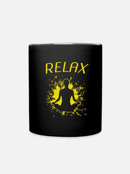 relax - Tasse einfarbig - Schwarz