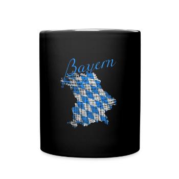 Bayern - Tasse einfarbig - Schwarz - Vorne