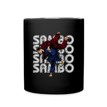 Sambo Selbstverteidigung UdSSR Kampfkunst - Tasse einfarbig - Schwarz - Vorne