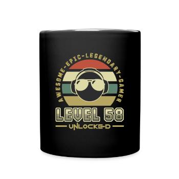 Level 58 - Full Colour Mug - black - Front