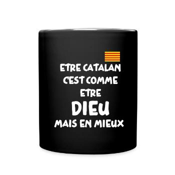 Catalan - Mug uni - noir - Devant