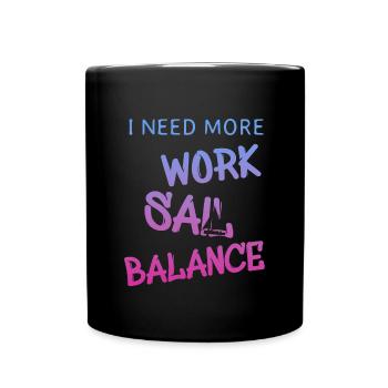 Sailing - Tasse einfarbig - Schwarz - Vorne