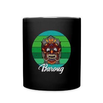Barong Balinesische Mythologie Indonesien - Tasse einfarbig - Schwarz - Vorne