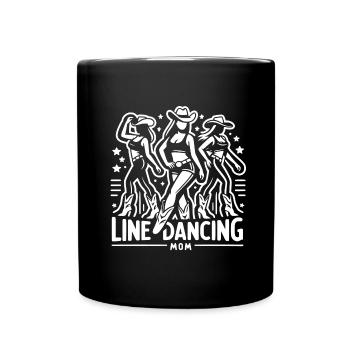 Mama tanzt Line Dance Line Dancing Mom - Full Colour Mug - black - Front