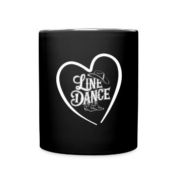 Line Dance Design für Tänzer und Tanzgruppe - Tasse einfarbig - Schwarz - Vorne