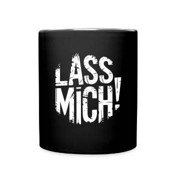 Lasst mir meine Ruhe - nicht stören - Tasse einfarbig - Schwarz - Vorne