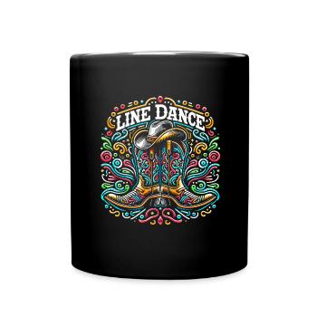Line Dance Linedance meine Passion mein Glück - Tasse einfarbig - Schwarz - Vorne