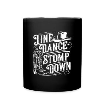 Line Dance Stomp Down Country Dance - Full Colour Mug - black - Front