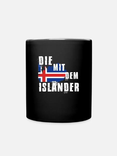Die mit dem Isländer - Tasse einfarbig - Schwarz