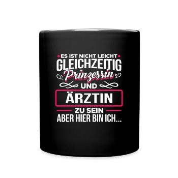 ÄRZTIN - Prinzessin - Tasse einfarbig - Schwarz - Vorne