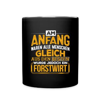 FORSTWIRT - Der Beste - Tasse einfarbig - Schwarz - Vorne