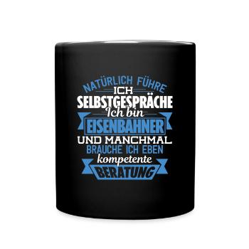 EISENBAHNER - KOMPETENTE BERATUNG - Tasse einfarbig - Schwarz - Vorne