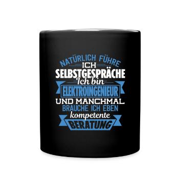 ELEKTROINGENIEUR - KOMPETENTE BERATUNG - Tasse einfarbig - Schwarz - Vorne