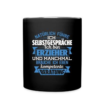 ERZIEHER - KOMPETENTE BERATUNG - Tasse einfarbig - Schwarz - Vorne