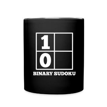 binär Sudoku - Tasse einfarbig - Schwarz - Vorne