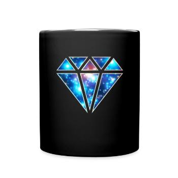 Diamant, galaxy style, triangle, space, symbole, - Mug uni - noir - Devant