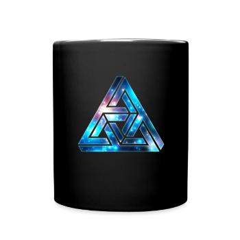 Triangle impossible, illusion optique, galaxie - Mug uni - noir - Devant