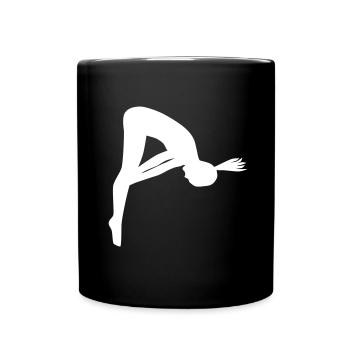 Turmspringerin - Tasse einfarbig - Schwarz - Vorne