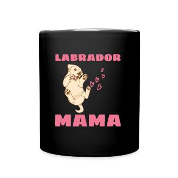 Chiens Labrador Maman Cadeau fête des mères Labrador - Mug uni - noir - Devant